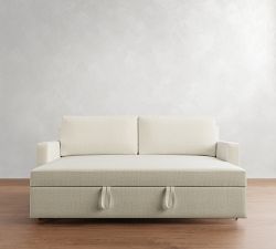 Cameron Modern Square Arm Trundle Sleeper Sofa (87")