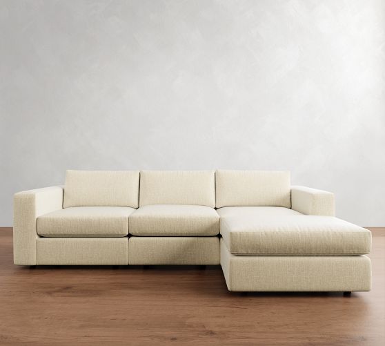 Carmel Square Arm Modular Chaise Sectional (113"-144") by Pottery Barn
