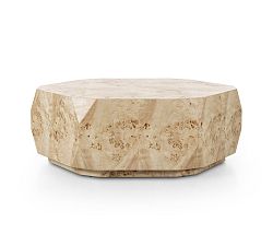Open Box: Elaina Geometric Coffee Table (45.5") - Light Burl