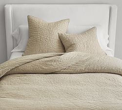 Open Box: Belgian Flax Linen Handcrafted Quilt, Twin/Twin XL - Flax