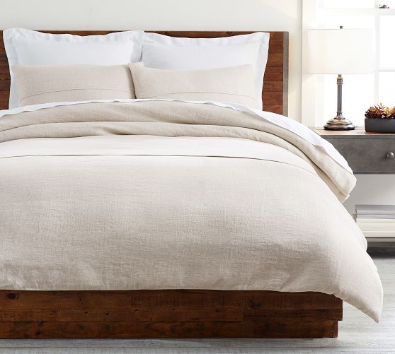 Beumont Belgian Linen Sateen Duvet Cover by Pottery Barn