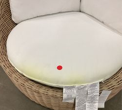 Open Box: Huntington All-Weather Wicker Papasan Swivel Outdoor Chair with Cushion - Natural