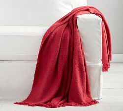 Boucle Faux Mohair Throw