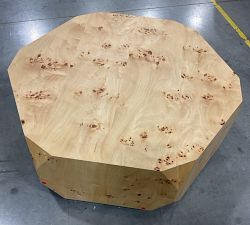 Open Box: Elaina Geometric Coffee Table (45.5") - Light Burl