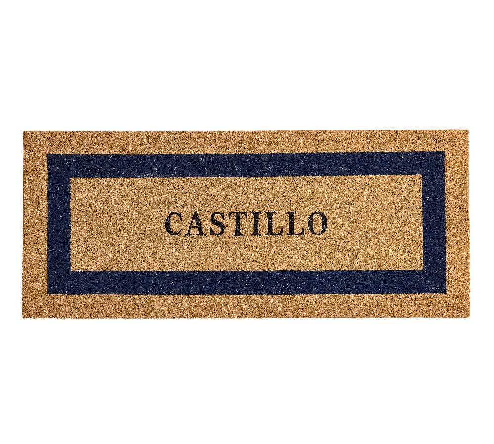 Personalized Framed Doormat - 24 x 57, Navy