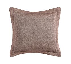 Open Box: Belgian Flax Linen Sham, Euro Set of 3 - Coffee