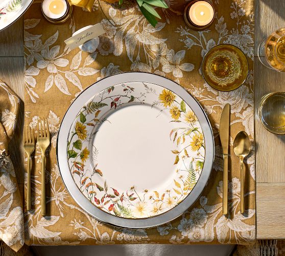 Bedford Harvest Stoneware Dinner Plates - Set of 4 by Pottery Barn