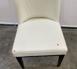 Open Box: Layton Grand Leather Dining Chair - Signature Chalk, Mahogany