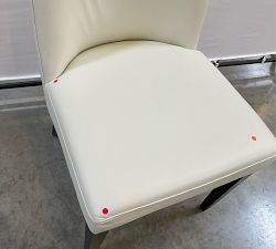 Open Box: Layton Grand Leather Dining Chair - Signature Chalk, Mahogany