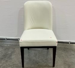 Open Box: Layton Grand Leather Dining Chair - Signature Chalk, Mahogany