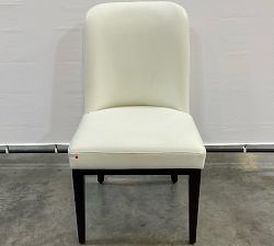 Open Box: Layton Grand Leather Dining Chair - Signature Chalk, Mahogany