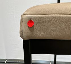 Open Box: Lowen Leather Bar Stool (31") - Nubuck Sand, Bronze
