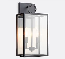 Open Box: Manor Outdoor Glass &amp; Iron Sconce (19'') - Bronze