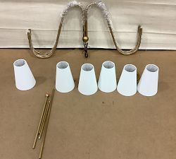 Open Box: Palmer Metal Round Chandelier, Large (49" Diam.) - Vintage Brass