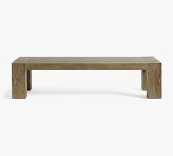 Open Box: Rockport Rectangular Outdoor Coffee Table (66") - Faux Wood Gray
