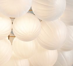 Cooper Frosted Glass Bubbled Chandelier (30")