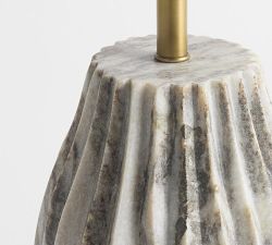 Marlo Stone Ribbed Table Lamp (19")