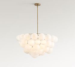Cooper Frosted Glass Bubbled Chandelier (30")