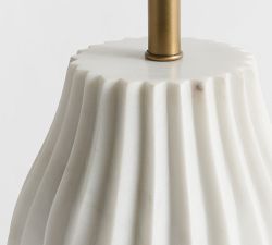 Marlo Stone Ribbed Table Lamp (19")