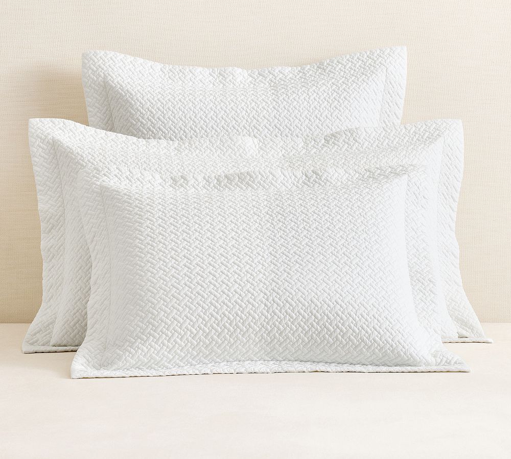 400-Thread-Count Sateen Quilted Sham by Pottery Barn