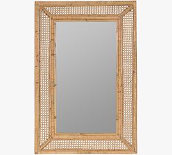 Ash Rattan Rectangular Wall Mirror