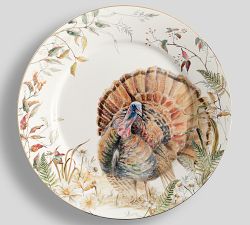 Bedford Harvest Stoneware Turkey Dinner Plates - Set of 4