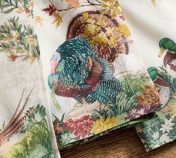 Fantastical Forest Birds Cotton/Linen Napkins - Mixed Set of 4