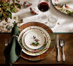 Fantastical Forest Fall Birds Stoneware Appetizer Plates  - Mixed Set of 4