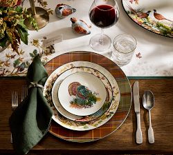 Fantastical Forest Fall Birds Stoneware Appetizer Plates  - Mixed Set of 4