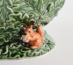 Fantastical Forest Stoneware Footed Serving Bowl