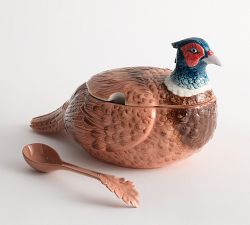 Fantastical Forest Stoneware Pheasant Tureen