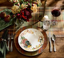 Fantastical Forest Turkey Stoneware Dinner Plates - Set of 4
