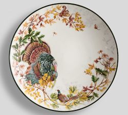 Fantastical Forest Turkey Stoneware Dinner Plates - Set of 4