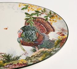 Fantastical Forest Stoneware Oval Turkey Platter