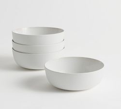 Modern Reactive Glaze Stoneware Cereal Bowls - Set of 4