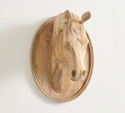 Wood Horse Head Wall Art