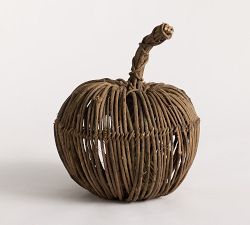 Natural Woven Twig Pumpkin