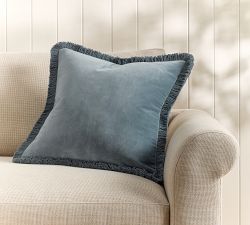 Everywhere Velvet With Fringe Pillow Cover
