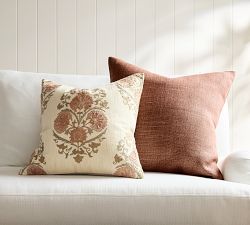 Emerald Embroidered Pillow Cover