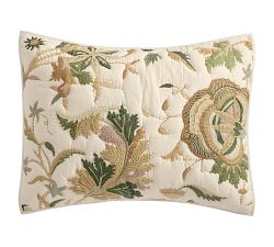 Lydia Palampore Embroidered Quilted Sham