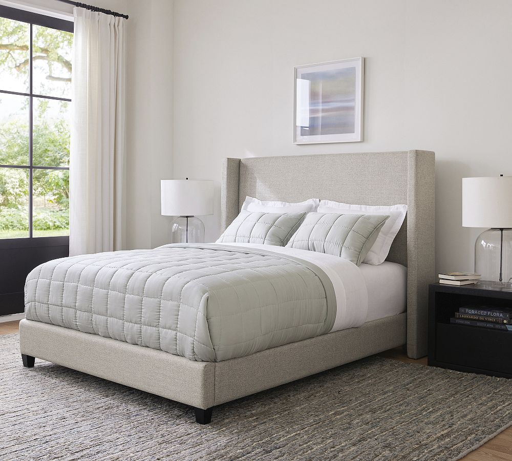 Elliot Shelter Upholstered Bed by Pottery Barn