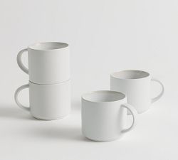 Modern Reactive Glaze Stoneware Mugs - Set of 4