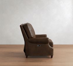 James Roll Arm Leather Recliner