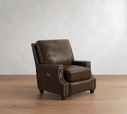 James Square Arm Leather Recliner