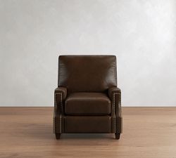 James Square Arm Leather Recliner