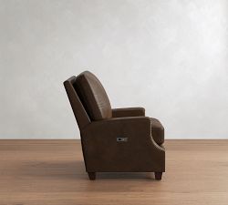 James Square Arm Leather Recliner