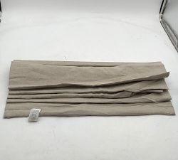 Open Box: Belgian Flax Linen Roman Blackout Shade (26"W x 64"L) - Dark Flax