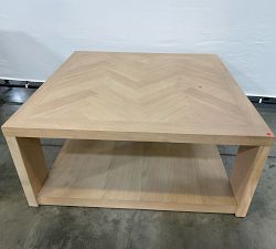 Open Box: Blair Herringbone Square Coffee Table (36") - Shoreline