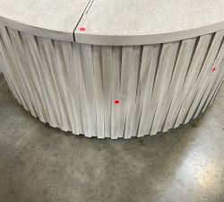 Open Box: Coloma Round Storage Coffee Table (40") - Light Gray