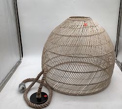 Open Box: Flora Rattan Pendant, Large 23" Diam.